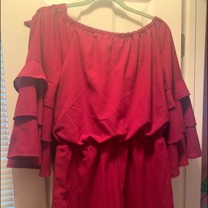 Burgundy romper